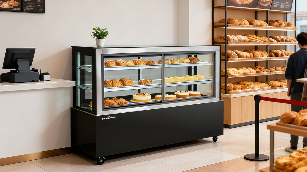 Cake Upright vitrin DG sorozat - Két polc (Egyenes)