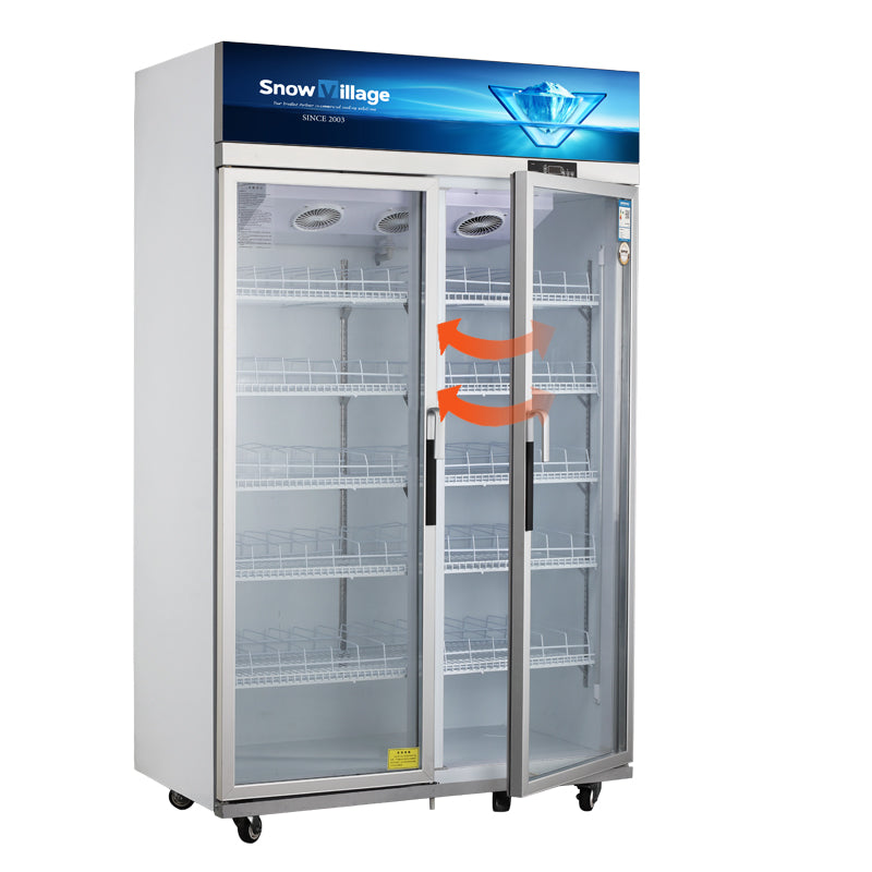 Függőleges hűtött vitrinek üvegajtóval, LC/LD sorozat, ventilációs hűtés - 1/2/3/4 ajtós