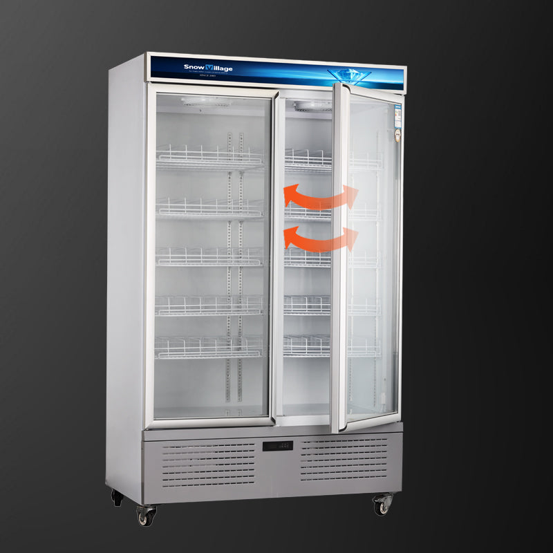 LC/LD Prémium függőleges hűtött vitrinek üvegajtóval és ventilációs hűtéssel - 1/2/3 ajtós sorozat