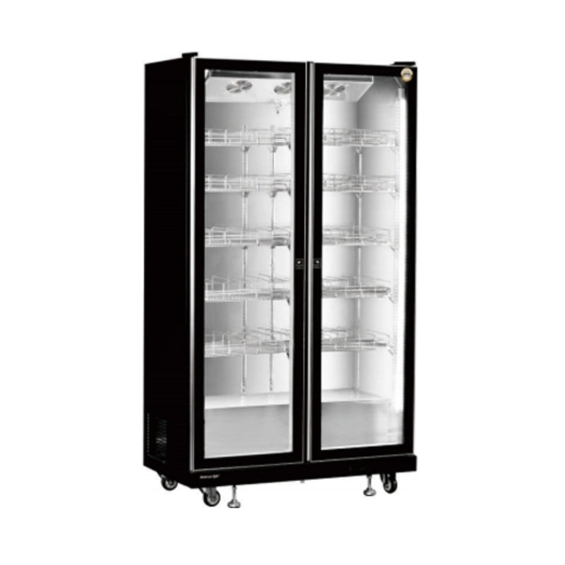 Függőleges hűtött vitrinek üvegajtóval, LC/LD sorozat, ventilációs hűtés - 1/2/3/4 ajtós