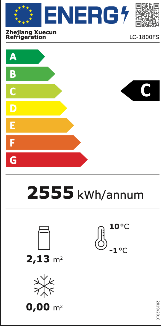 Függőleges hűtött vitrinek üvegajtóval, LC/LD sorozat, ventilációs hűtés - 1/2/3/4 ajtós