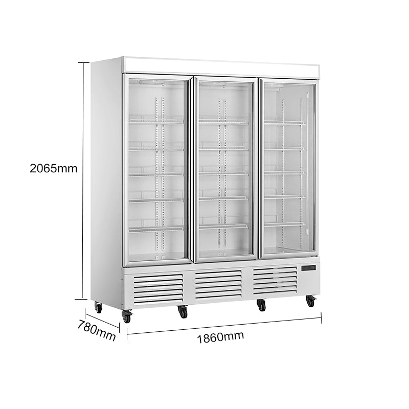 LC/LD Prémium függőleges hűtött vitrinek üvegajtóval és ventilációs hűtéssel - 1/2/3 ajtós sorozat