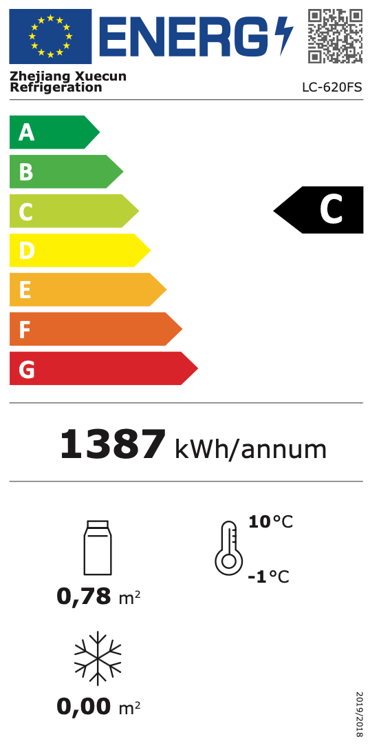 Függőleges hűtött vitrinek üvegajtóval, LC/LD sorozat, ventilációs hűtés - 1/2/3/4 ajtós