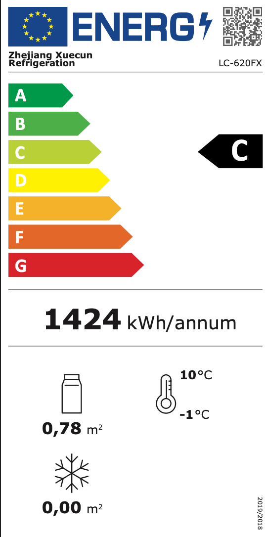 Függőleges hűtött vitrinek üvegajtóval, LC/LD sorozat, ventilációs hűtés - 1/2/3/4 ajtós