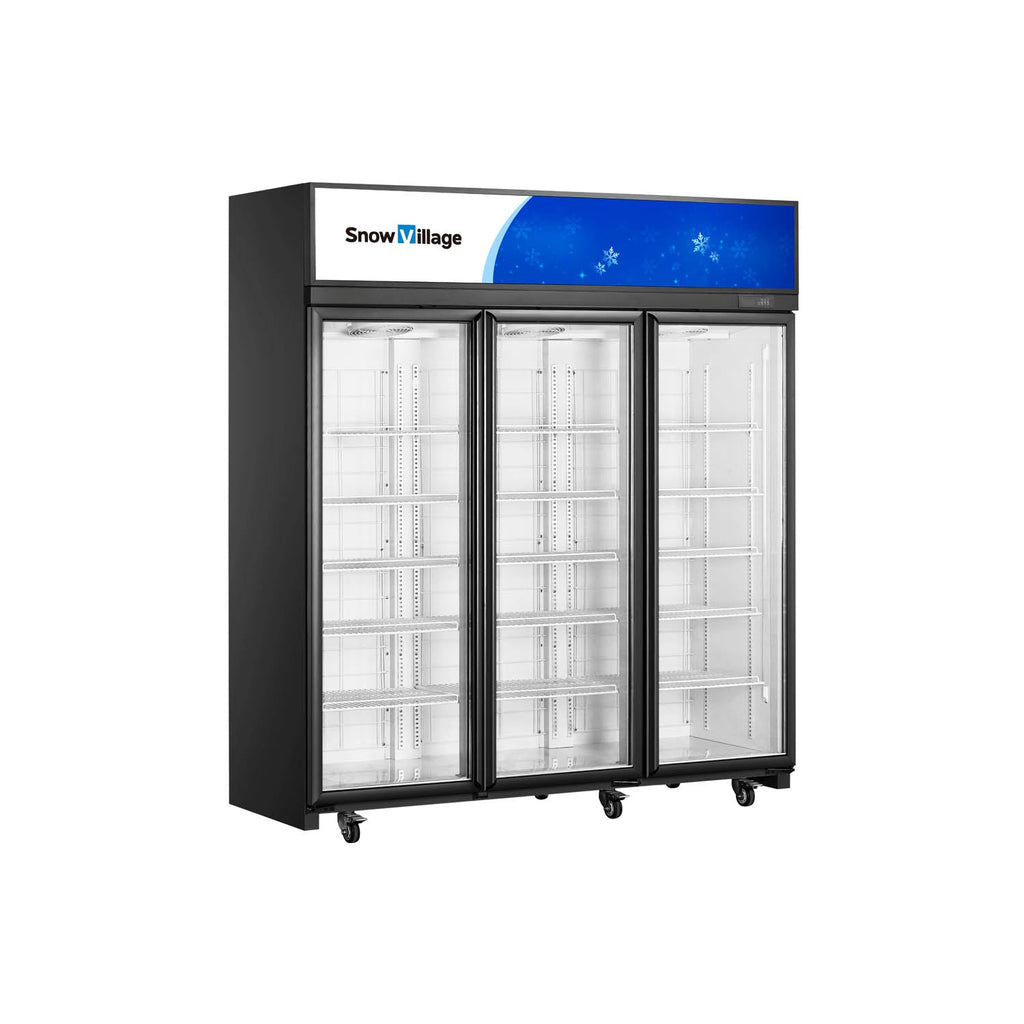 Függőleges hűtött vitrinek üvegajtóval, LC/LD sorozat, ventilációs hűtés - 1/2/3/4 ajtós