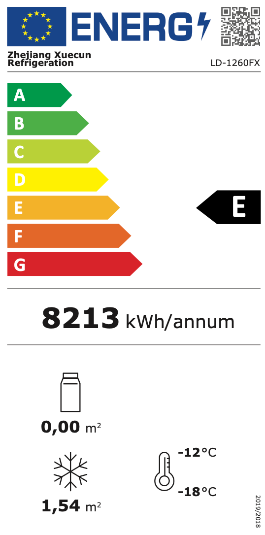 Függőleges hűtött vitrinek üvegajtóval, LC/LD sorozat, ventilációs hűtés - 1/2/3/4 ajtós