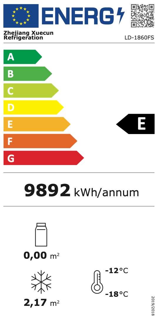Függőleges hűtött vitrinek üvegajtóval, LC/LD sorozat, ventilációs hűtés - 1/2/3/4 ajtós