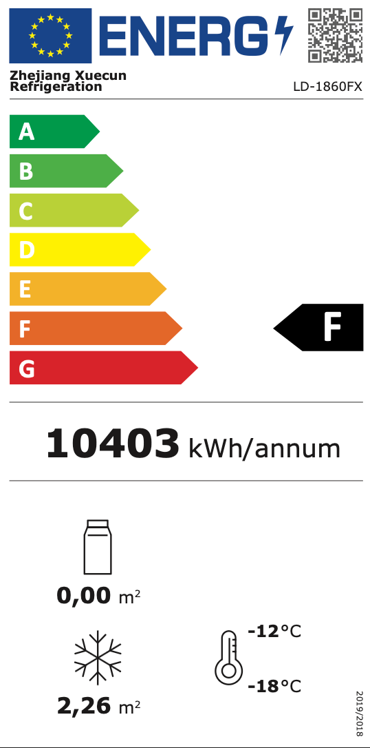Függőleges hűtött vitrinek üvegajtóval, LC/LD sorozat, ventilációs hűtés - 1/2/3/4 ajtós