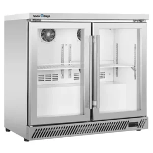 bt 900fs/f rozsdamentes acél kétajtós bárhűtő pad alá